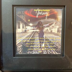 Don't Stop Believin' Journey Love Song Lyric Inspired Music FRAMED Wall Art 10”